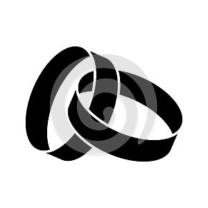 Wedding rings icon vector. Wedding illustration sign. Jewel symbol or logo.