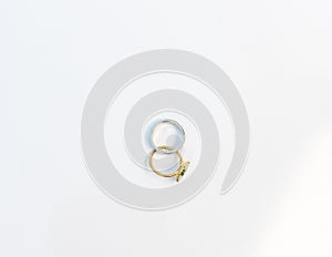 Wedding rings isolated on a white background