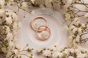 Wedding rings - love story photo