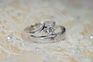 Wedding rings with love