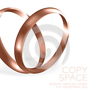 Wedding rings rose gold with sparkle half round style compose