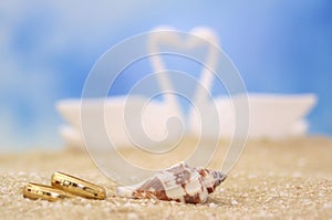 Wedding Rings and Sea Shell