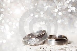 Wedding rings in silver