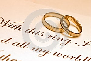 Wedding Rings And Vow