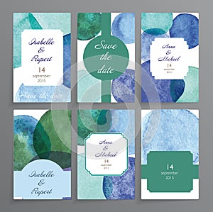 Wedding save the date card watercolor