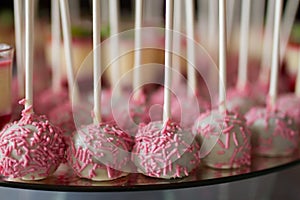 Wedding set of biscuits in pink and white