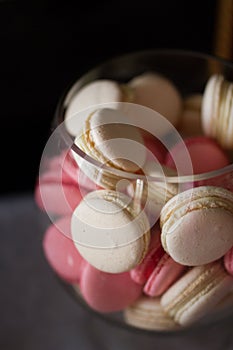 Wedding set of biscuits in pink and white