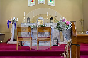 Wedding set up in Church. Ireland