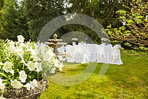 Wedding set up outdoor