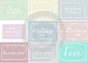 WEDDING SET - wedding invitation, congratulatory phrase