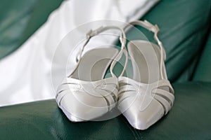 Wedding shoes and dress