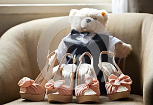 Wedding Shoes High Heels stuffed bear