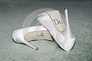 Wedding Shoes -I Do Sequins photo