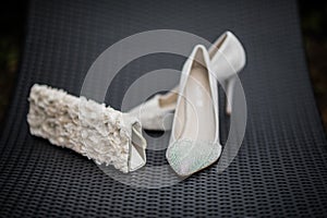 Wedding shoes and purse