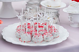 Wedding Snacks on the Table. Sweet Cookies