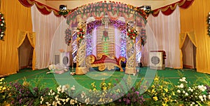 Wedding Stage Decoration with flowers