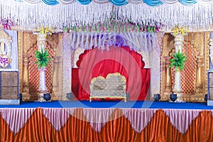 Wedding  stage of flowers disign