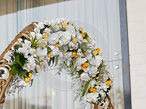 Wedding  stage of flowers disign