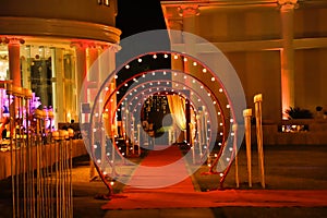 Wedding  stage of flowers disign