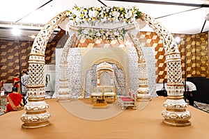 Wedding  stage of flowers disign