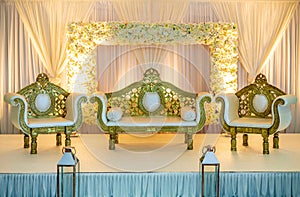 Wedding Stage in Gold