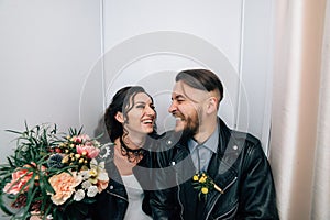 Wedding in the style of rock. Rocker or Biker wedding.