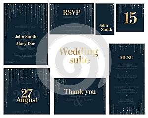 Wedding suite collection card templates