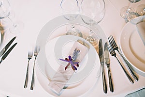 Wedding table appointments