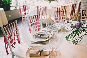 Wedding table appointments