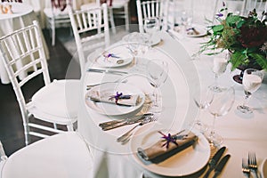 Wedding table appointments