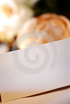 Wedding Table With Blank Card