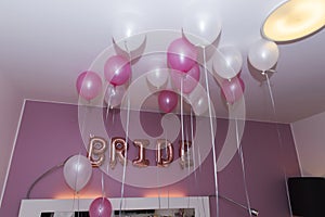 Wedding table bride to be  balloon in wedding day