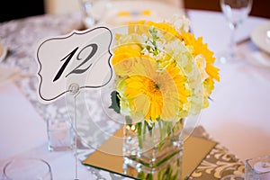 Wedding Table Centerpieces with Flowers