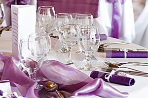 Wedding table decor