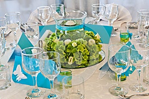 Beautiful wedding table decoration