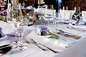 Wedding table decoration