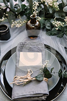 Wedding table decorations.