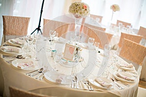 Wedding table decorations