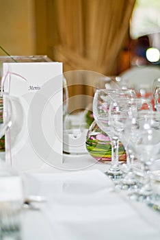 Wedding table detail