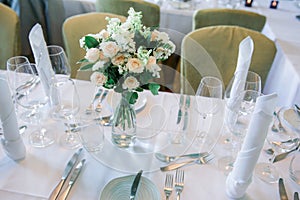 wedding table set for wedding