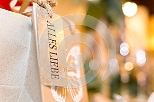 Wedding table set decoration in the restaurant
