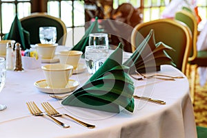 wedding table set for fine dining another catered event