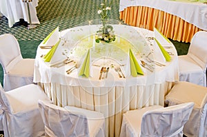 Wedding table setting