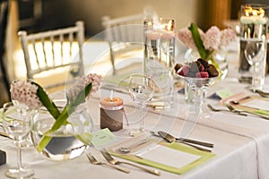 Wedding table setting