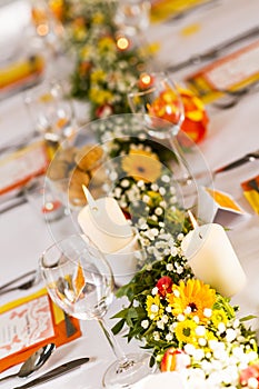 Wedding table setting