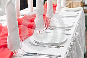 Wedding table setting