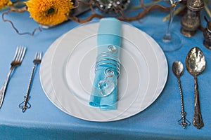 Wedding table setting