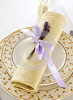 Wedding table setting