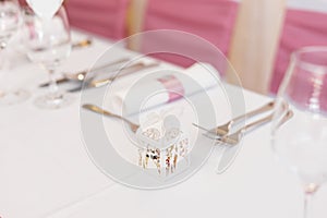 wedding table settings with decoration