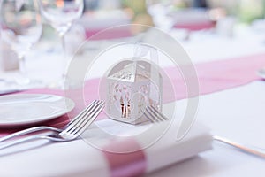 wedding table settings with decoration